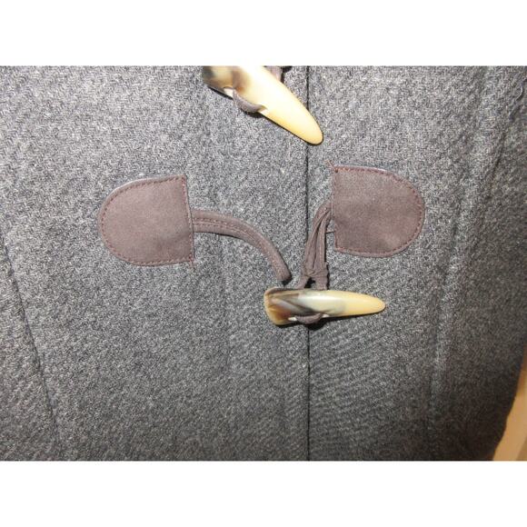 Banana Republic Women's Gray Pea Coat Wool Blend Toggle Button XS Pockets - Picture 4 of 12